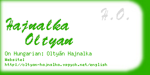 hajnalka oltyan business card